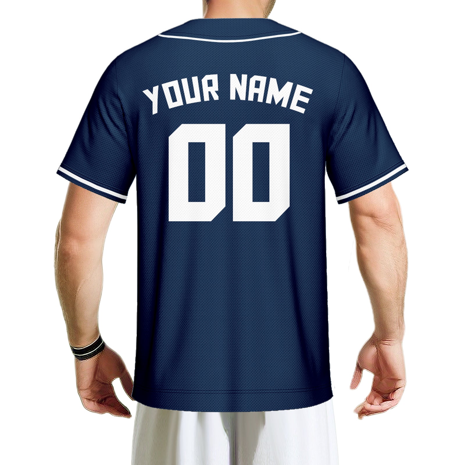 Custom Navy and White Authentic Baseball Jersey for Training and Fan Wear